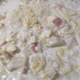 豆腐ベーコン白菜はるさめの牛乳鍋